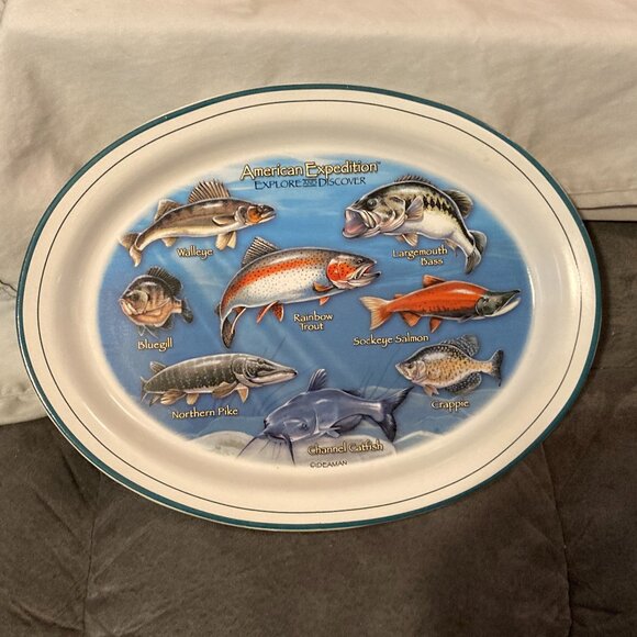 VTG 1990's American Expedition Oval Fish Platter-By @IDEAMAN-10" L-NEW W/O BOX - Picture 3 of 8